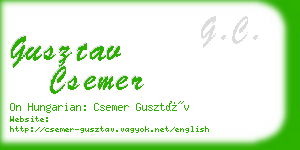 gusztav csemer business card